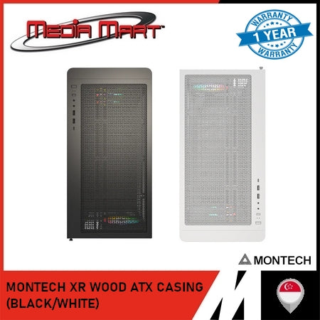 MONTECH XR WOOD ATX CASING (BLACK/WHITE)