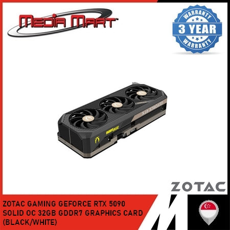 ZOTAC GAMING RTX 5090 SOLID OC 32GB GRAPHIC CARD (BLACK/WHITE)