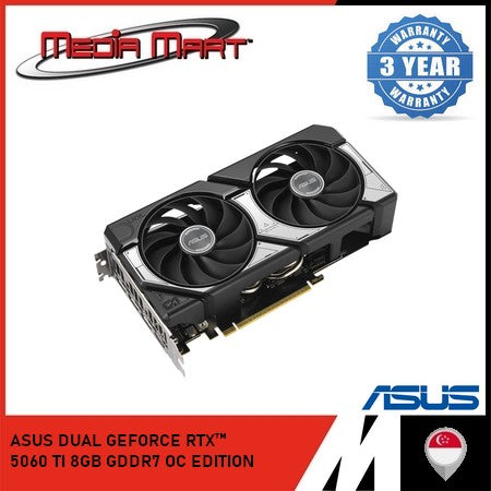 ASUS DUAL GEFORCE RTX 5060Ti 8GB GDDR7 OC EDITION GRAPHIC CARD