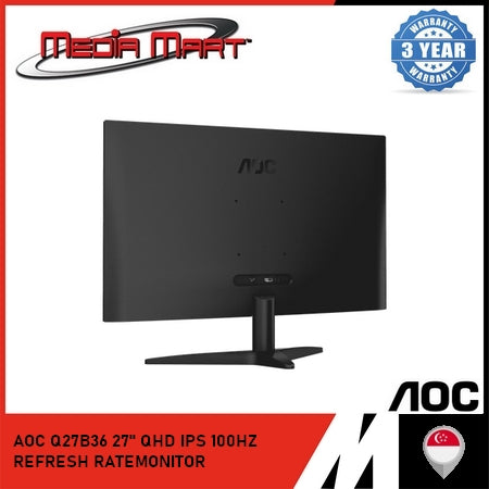 AOC Q27B36 27" QHD IPS FLATSCREEN 100HZ MONITOR