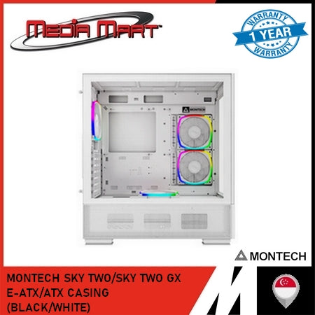 MONTECH SKY TWO/SKY TWO GX E-ATX/ATX CASING (BLACK/WHITE)