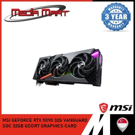 MSI GEFORCE RTX 5090 32G VANGUARD SOC 32GB GDDR7 GRAPHICS CARD