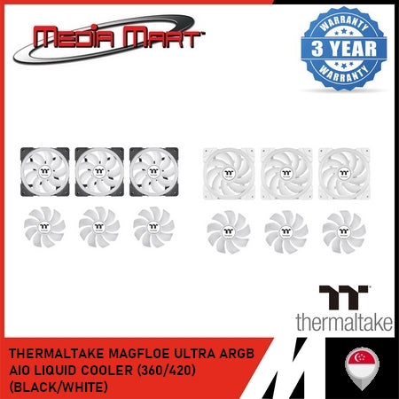 THERMALTAKE MAGFLOE ULTRA ARGB AIO LIQUID COOLER (360/420) (BLACK/SNOW)