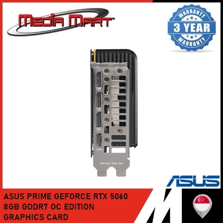 ASUS PRIME GEFORCE RTX 5060 8GB GDDR7 OC EDITION GRAPHICS CARD