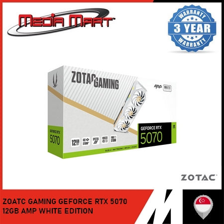 ZOTAC GAMING RTX 5070 AMP WHITE 12GB GRAPHIC CARD
