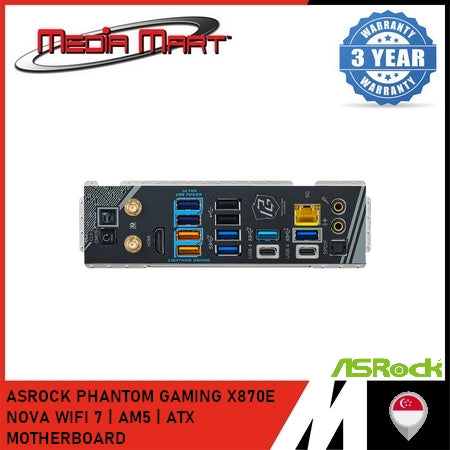 ASROCK PHANTOM GAMING X870E NOVA WIFI 7 | AM5 | ATX MOTHERBOARD
