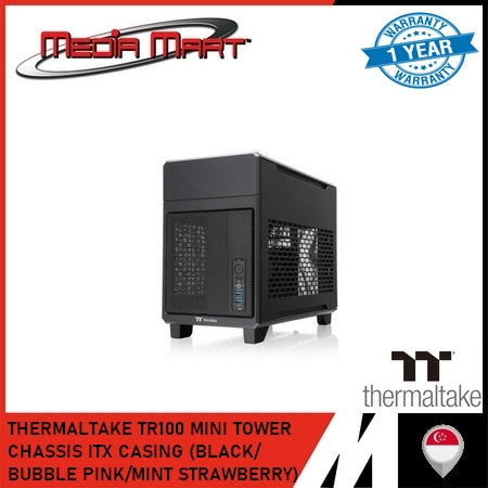 THERMALTAKE TR100 MINI TOWER CHASSIS ITX CASING (BLACK/ BUBBLE PINK/MINT STRAWBERRY)