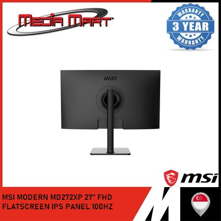 MSI MODERN MD272XP | 27" FHD / MONITOR 100HZ REFRESH RATE / IPS PANEL / FLATSCREEN / HDMI 1.4B / DP 1.2A