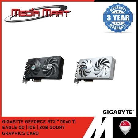 GIGABYTE GEFORCE RTX™ 5060 TI EAGLE OC | ICE | 8GB GRAPHICS CARD