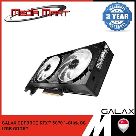 GALAX NVIDIA GEFORCE RTX™ 5070 1-CLICK OC 12GB GDDR7 192-BIT DP2.1B*/HDMI2.1B/DLSS 4