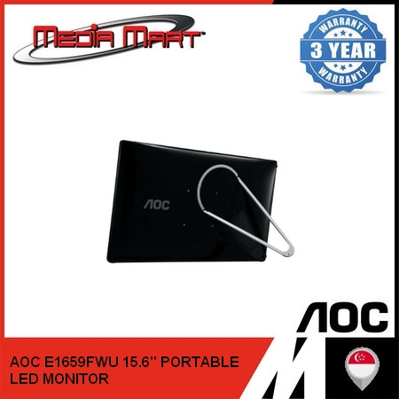 AOC E1659FWU 15.6" PORTABLE LED MONITOR 60HZ REFRESH RATE