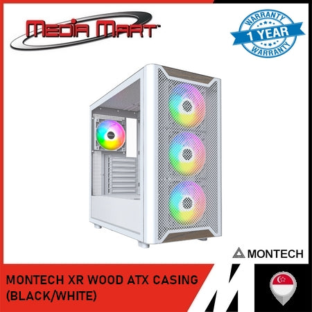 MONTECH XR WOOD ATX CASING (BLACK/WHITE)