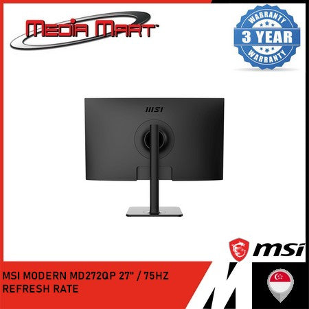 MSI MODERN MD272QP 27 INCH 75HZ WQHD IPS BUSINESS AND PRODUCTIVITY MONITOR