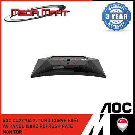 AOC CQ27G4 27" QHD CURVE FAST VA PANEL 180HZ REFRESH RATE MONITOR