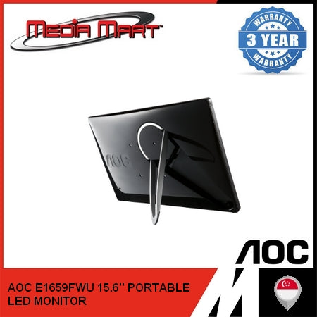 AOC E1659FWU 15.6" PORTABLE LED MONITOR 60HZ REFRESH RATE