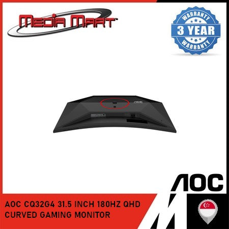 AOC CQ32G4 31.5 INCH 180HZ QHD CURVED GAMING MONITOR