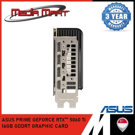 ASUS PRIME GEFORCE RTX 5060Ti 16GB GDDR7 GRAPHIC CARD