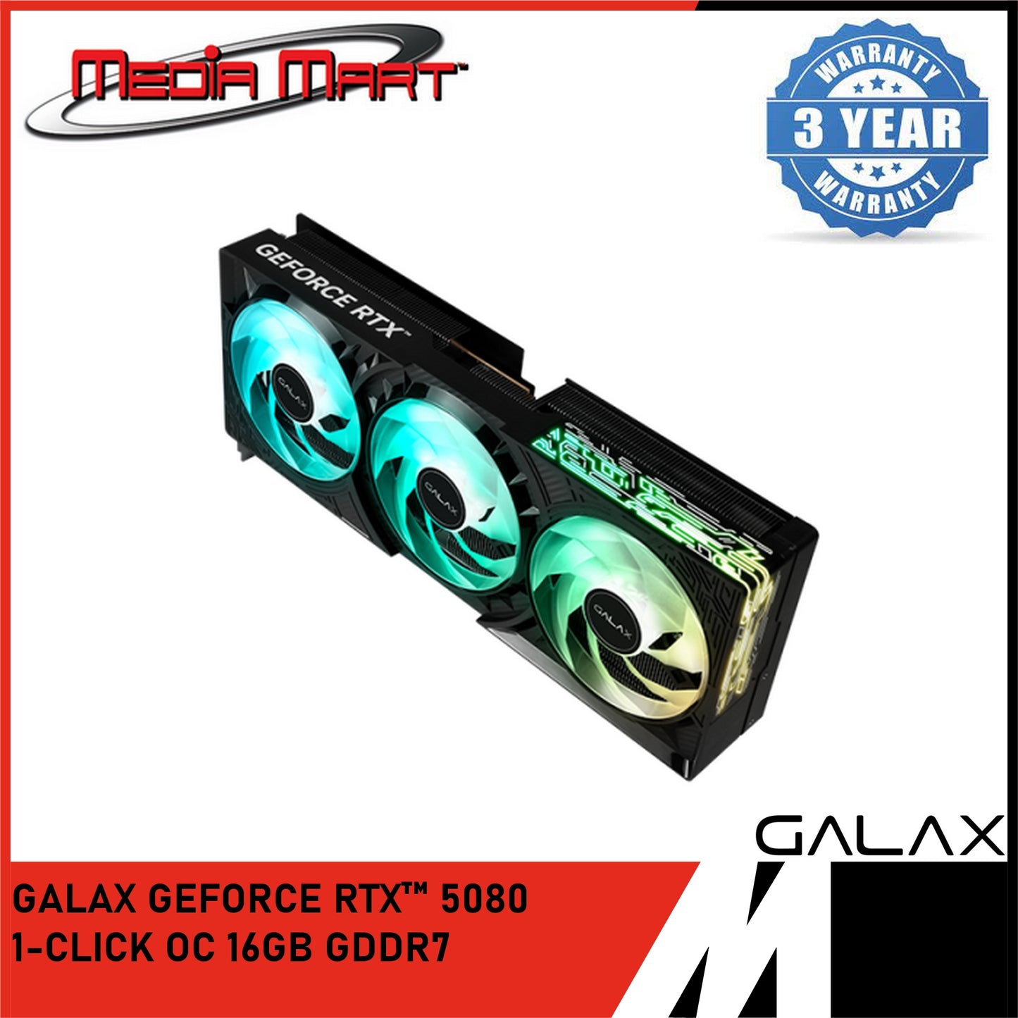 GALAX RTX 5080 1-CLICK OC 16GB GDDR7 GRAPHIC CARD