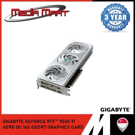 GIGABYTE GEFORCE RTX™ 5060 TI AERO OC 16G GDDR7 GRAPHICS CARD