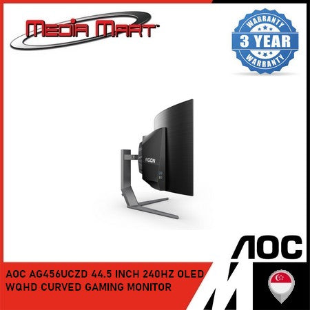 AOC AG456UCZD 44.5 INCH 240HZ OLED WQHD CURVED GAMING MONITOR