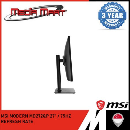 MSI MODERN MD272QP 27 INCH 75HZ WQHD IPS BUSINESS AND PRODUCTIVITY MONITOR