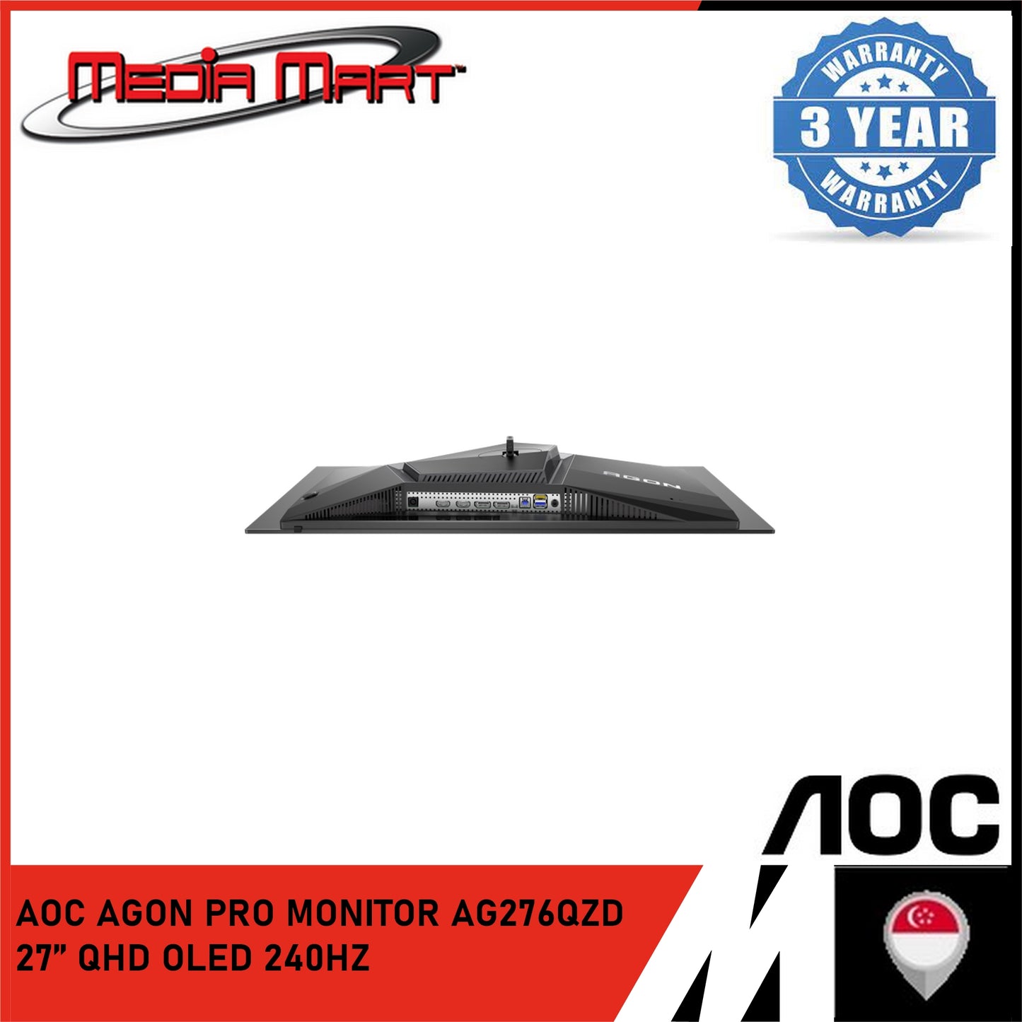 AOC AGON PRO MONITOR AG276QZD 27’’ QHD OLED 240HZ GAMING MONITOR