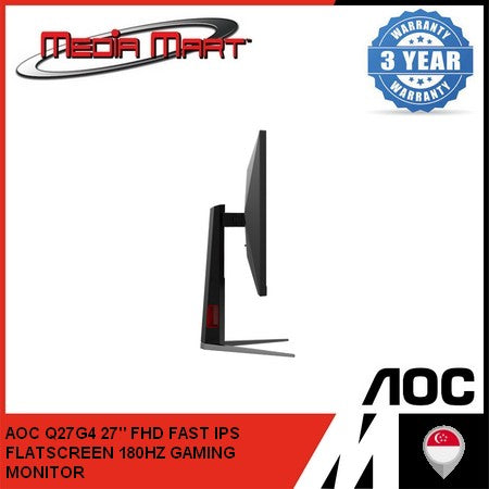 AOC Q27G4 27" QHD FAST IPS FLATSCREEN 180HZ GAMING MONITOR