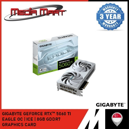 GIGABYTE GEFORCE RTX™ 5060 TI EAGLE OC | ICE | 8GB GRAPHICS CARD