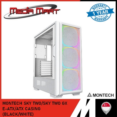 MONTECH SKY TWO/SKY TWO GX E-ATX/ATX CASING (BLACK/WHITE)