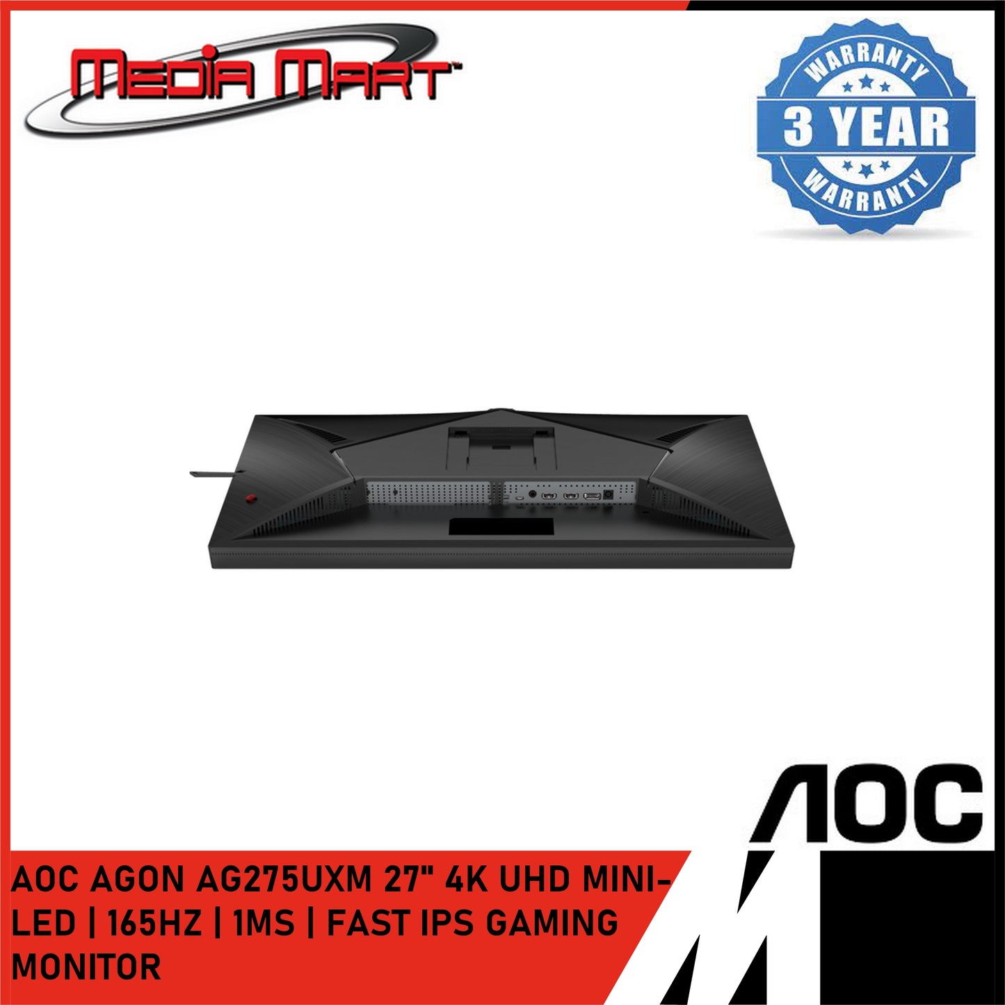 AOC AGON AG275UXM 27" FAST IPS UHD QD-MINI LED | 165HZ 1MS GAMING MONITOR