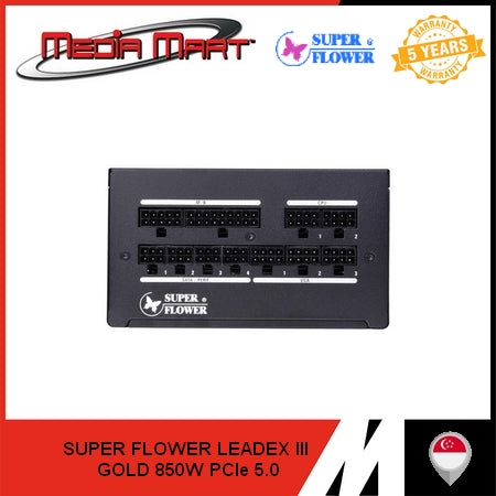 SUPERFLOWER LEADEX III GOLD 850W (ATX 3.1 + GEN5.1) FULLY MODULAR POWER SUPPLY UNIT