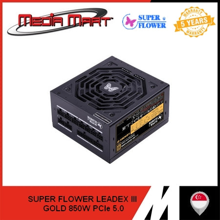 SUPERFLOWER LEADEX III GOLD 850W (ATX 3.1 + GEN5.1) FULLY MODULAR POWER SUPPLY UNIT