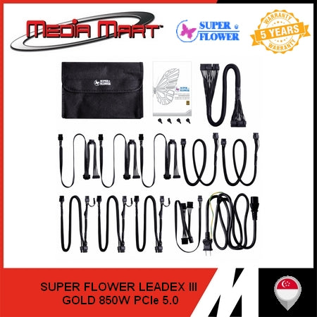 SUPERFLOWER LEADEX III GOLD 850W (ATX 3.1 + GEN5.1) FULLY MODULAR POWER SUPPLY UNIT