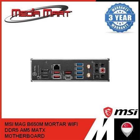 MSI MAG B650M MORTAR WIFI DDR5 AMD AM5 M-ATX MOTHERBOARD
