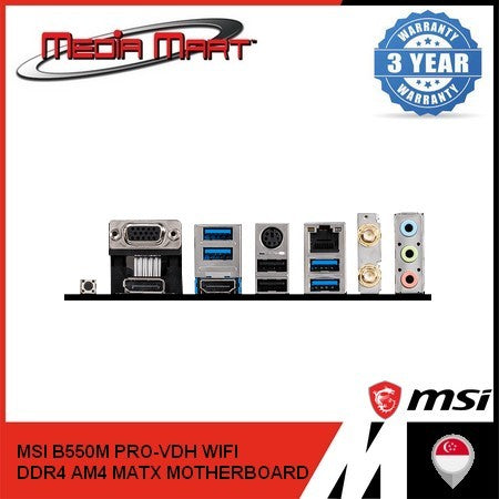 MSI B550M PRO-VDH WIFI DDR4 AMD AM4 M-ATX MOTHERBOARD