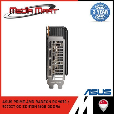 ASUS PRIME AMD RADEON RX 9070/9070XT 16GB GDDR6 OC EDITION GRAPHIC CARD