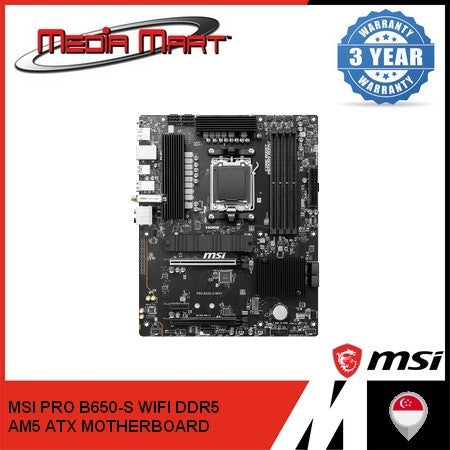 MSI PRO B650-S WIFI DDR5 AMD AM5 ATX MOTHERBOARD