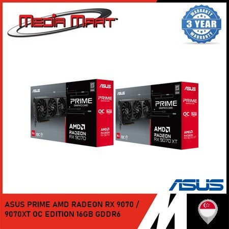 ASUS PRIME AMD RADEON RX 9070/9070XT 16GB GDDR6 OC EDITION GRAPHIC CARD