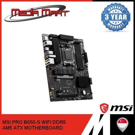 MSI PRO B650-S WIFI DDR5 AMD AM5 ATX MOTHERBOARD