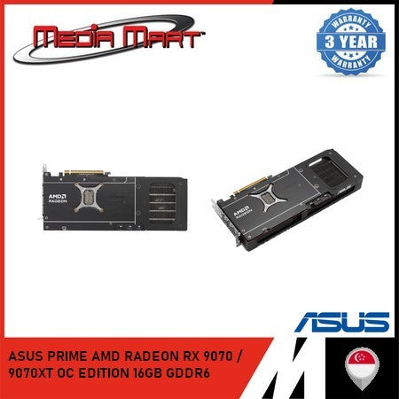 ASUS PRIME AMD RADEON RX 9070/9070XT 16GB GDDR6 OC EDITION GRAPHIC CARD