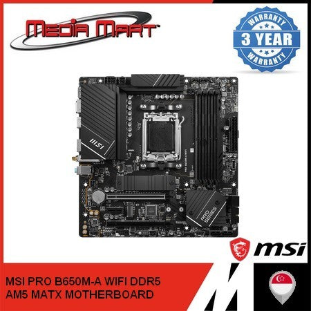 MSI PRO B650M-A WIFI DDR5 AMD AM5 M-ATX MOTHERBOARD