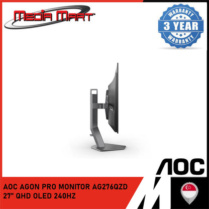 AOC AGON PRO MONITOR AG276QZD 27’’ QHD OLED 240HZ GAMING MONITOR