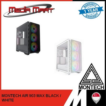 [MATX] MONTECH AIR 100 ARGB TG MATX CASE 4x ARGB FAN WITH PRE-INSTALLED ARGB CONTROLLER HUB