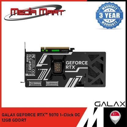 GALAX NVIDIA GEFORCE RTX™ 5070 1-CLICK OC 12GB GDDR7 192-BIT DP2.1B*/HDMI2.1B/DLSS 4