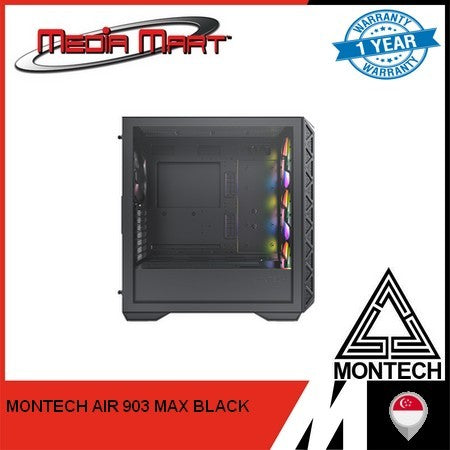 [MATX] MONTECH AIR 100 ARGB TG MATX CASE 4x ARGB FAN WITH PRE-INSTALLED ARGB CONTROLLER HUB