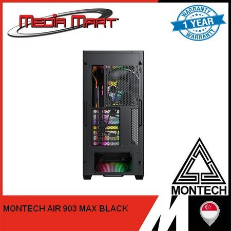 [MATX] MONTECH AIR 100 ARGB TG MATX CASE 4x ARGB FAN WITH PRE-INSTALLED ARGB CONTROLLER HUB