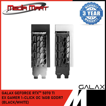 GALAX RTX 5070Ti EX GAMER 1-CLICK OC 16GB GDDR7 GRAPHIC (BLACK/WHITE)
