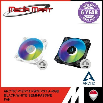ARCTIC P14 P12 F14 P8 - MAX / PST PWM / SLIM /ARGB | BLACK/WHITE PRESSURE OPTIMISED AIRFLOW CASE FAN