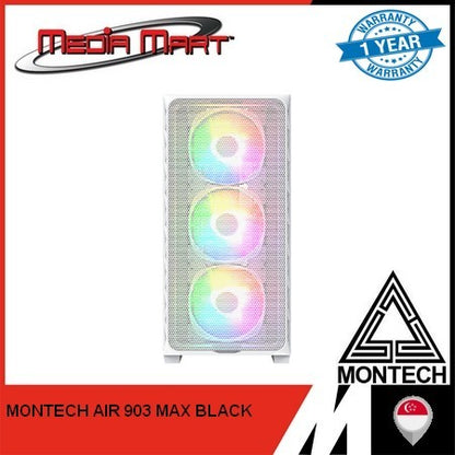 [MATX] MONTECH AIR 100 ARGB TG MATX CASE 4x ARGB FAN WITH PRE-INSTALLED ARGB CONTROLLER HUB