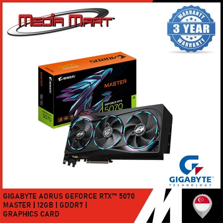 GIGABYTE AORUS GEFORCE RTX™ 5070 MASTER 12G GRAPHICS CARD
